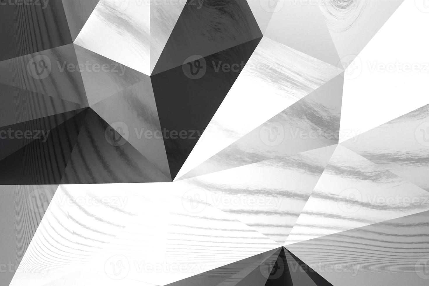 Abstract geometric white and gray color background, polygon, low poly pattern with grunge texture. 3d render illustration. photo