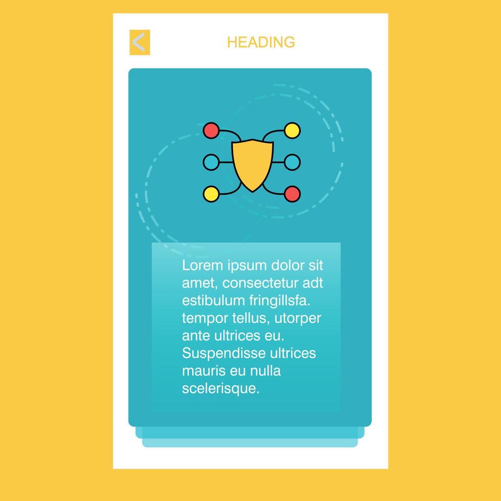 protected network mobile vertical banner design design Vector