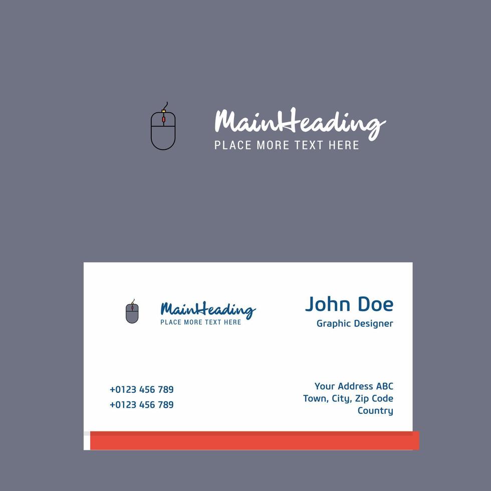 Mouse logo Design with business card template Elegant corporate identity Vector