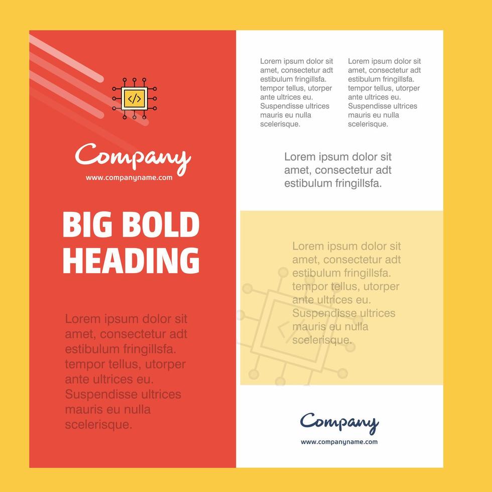 Processor Business Company Poster Template with place for text and images vector background