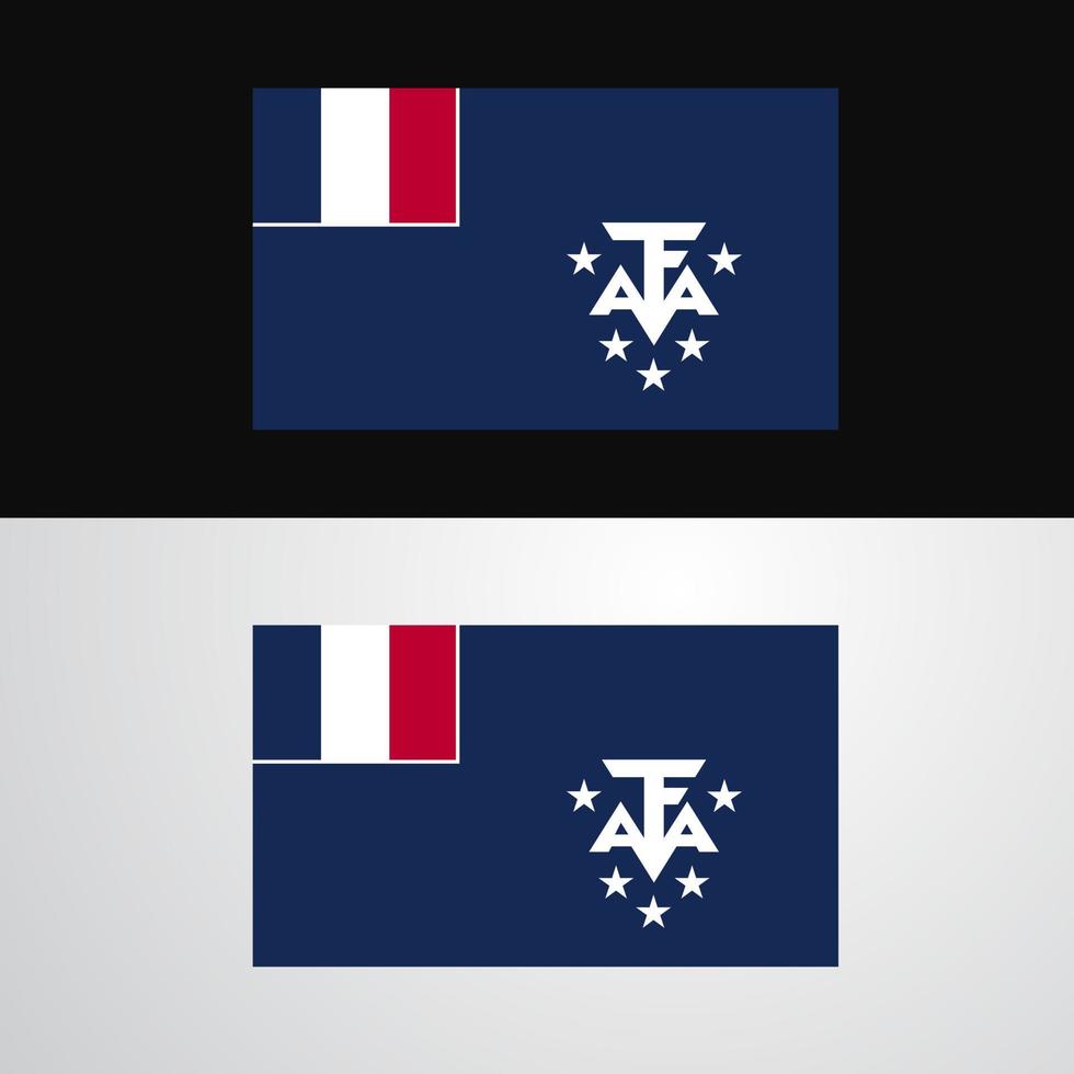 French Southern and Antarctic Lands Flag banner design vector