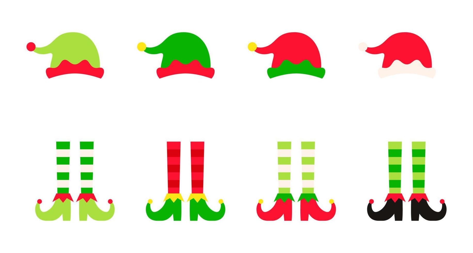 conjunto de familia de duendes navideños vector