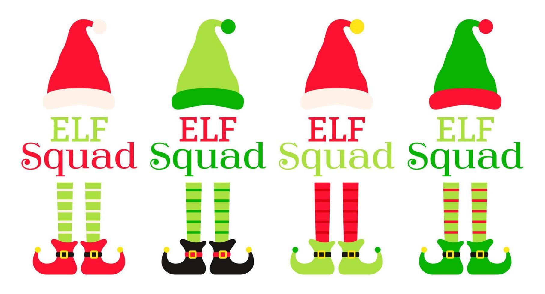 Set of Christmas Elf Squad vector