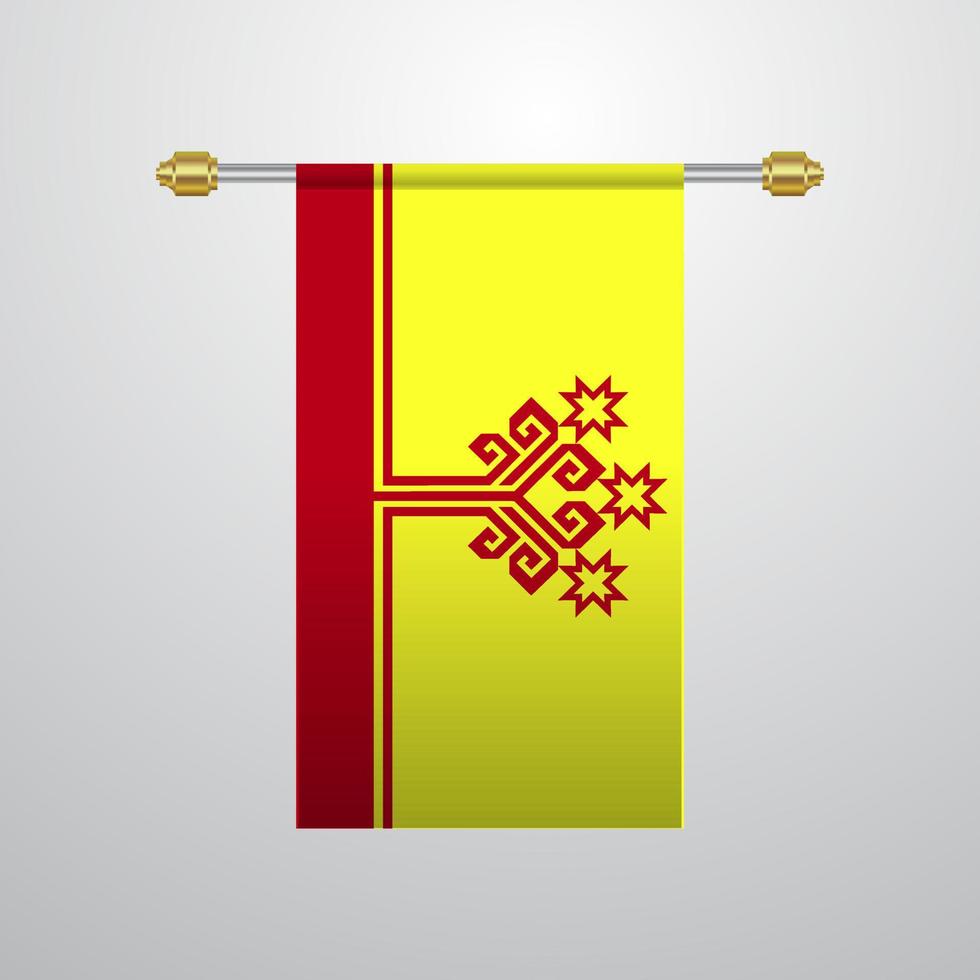 Chuvashia hanging Flag vector