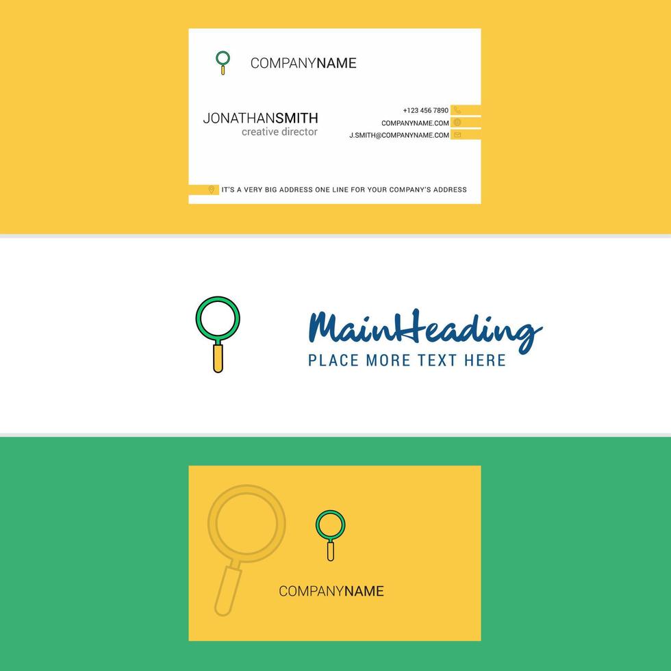 Beautiful Search Logo and business card vertical Design Vector