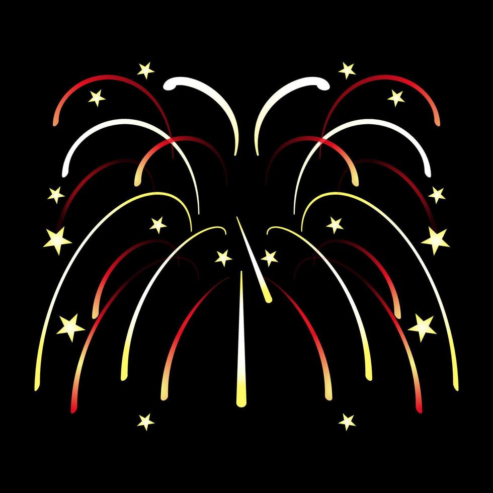 Modern flat illustration of firework vector