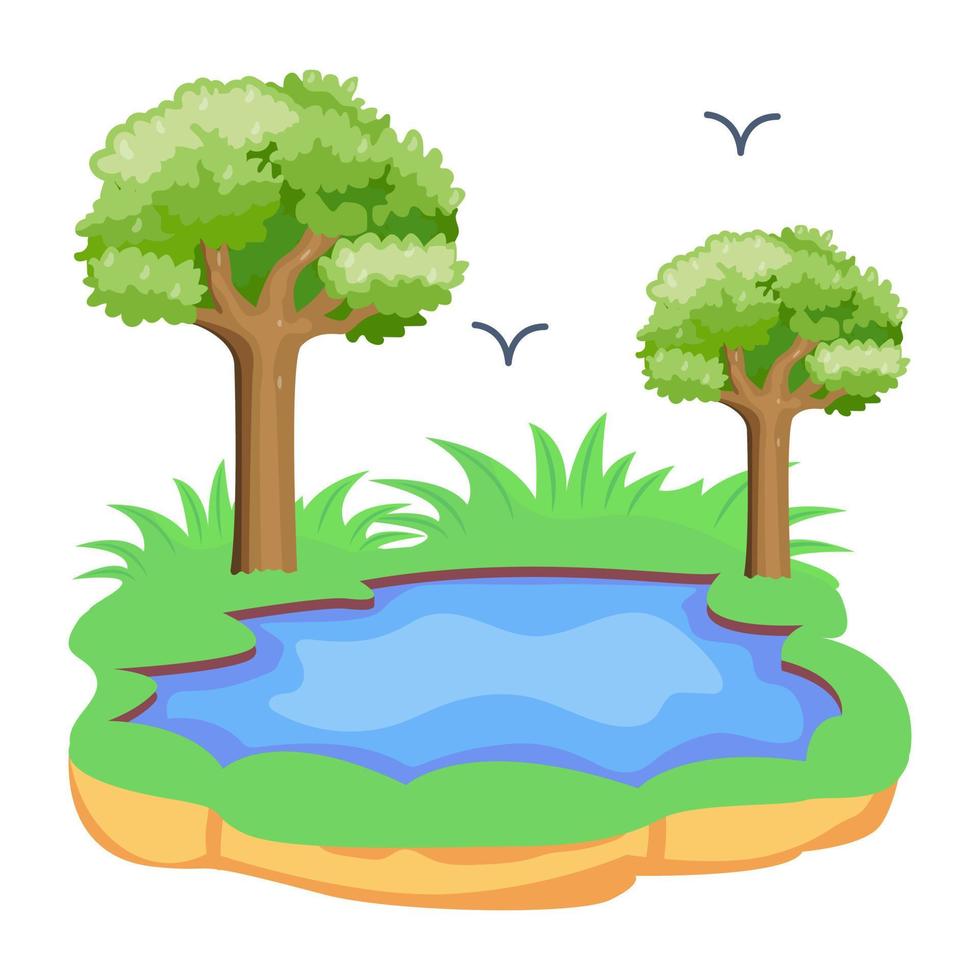 Look at this beautiful tropical island illustration vector