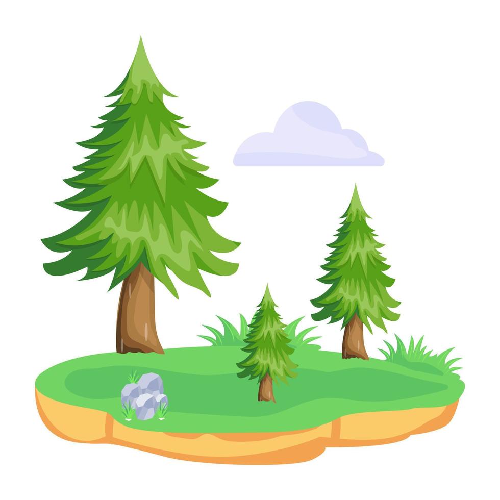 Look at this beautiful tropical island illustration vector