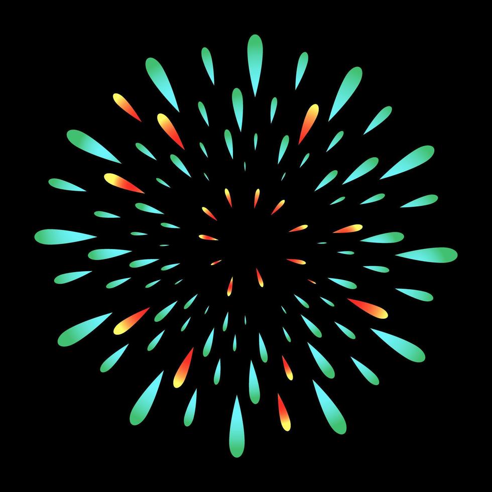 Modern flat illustration of firework vector