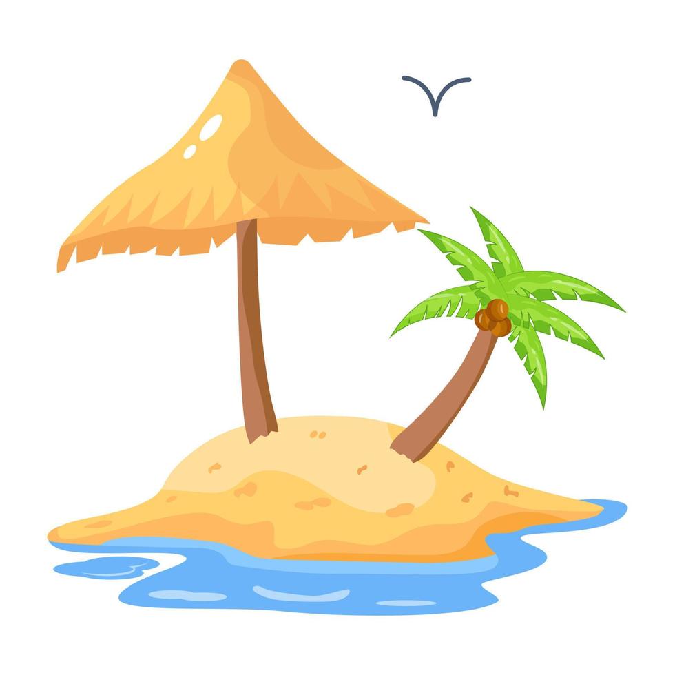Look at this beautiful tropical island illustration vector