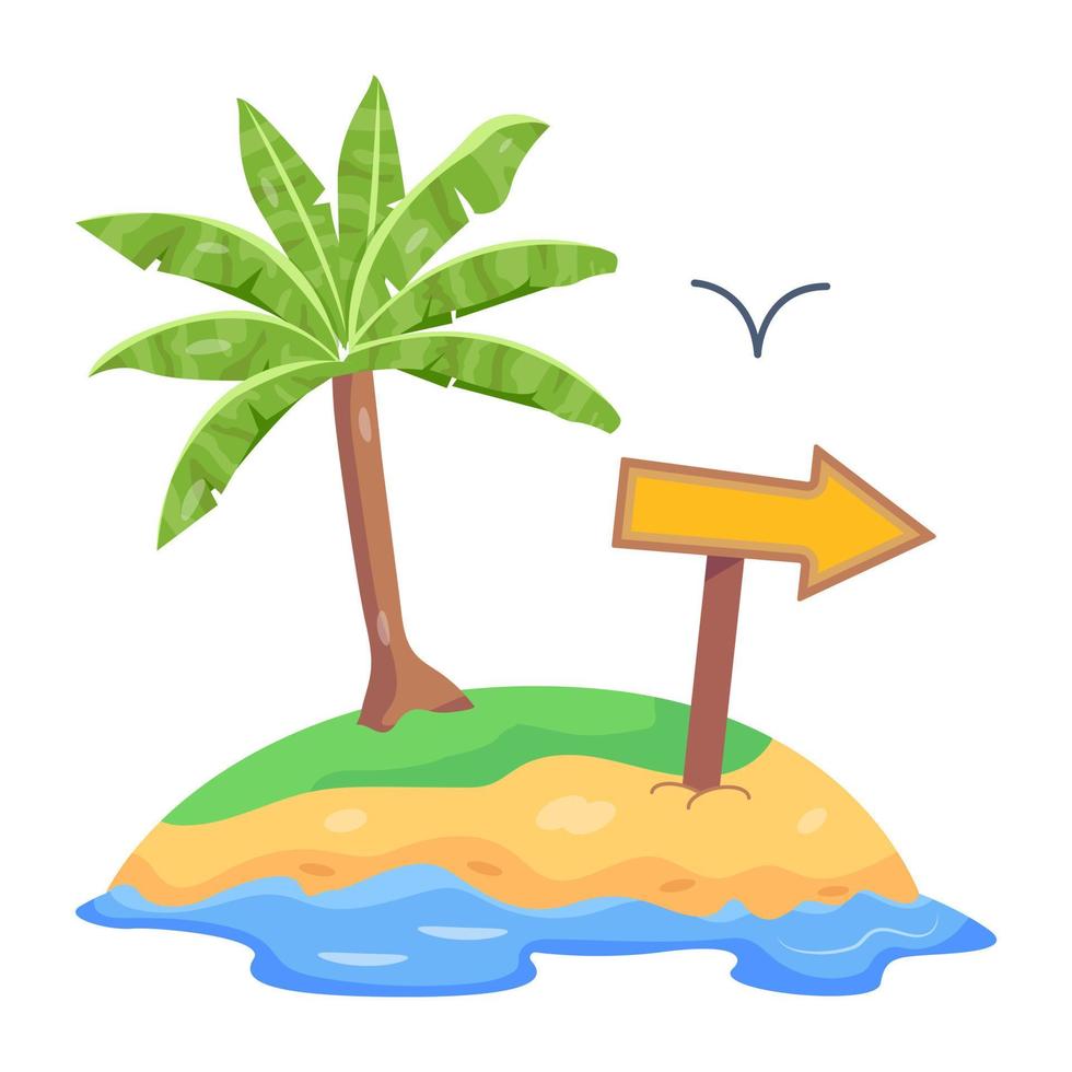 Look at this beautiful tropical island illustration vector
