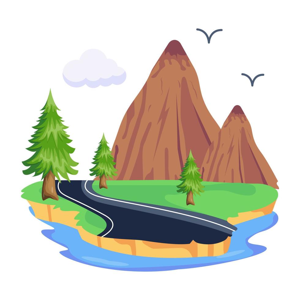 Look at this beautiful tropical island illustration vector