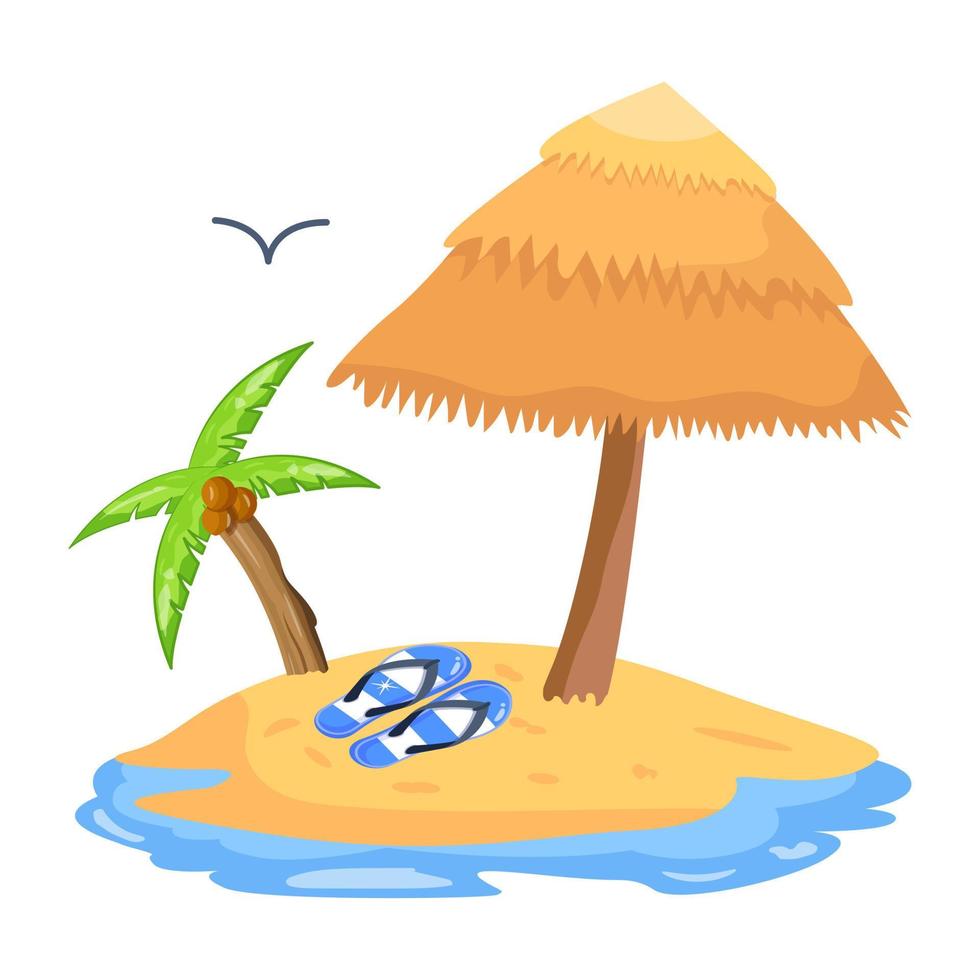 Look at this beautiful tropical island illustration vector