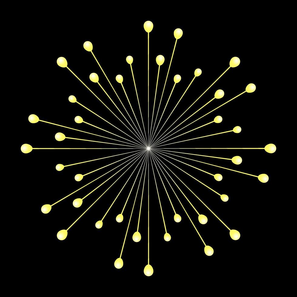 Modern flat illustration of firework vector