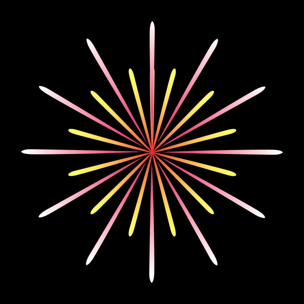 Modern flat illustration of firework vector