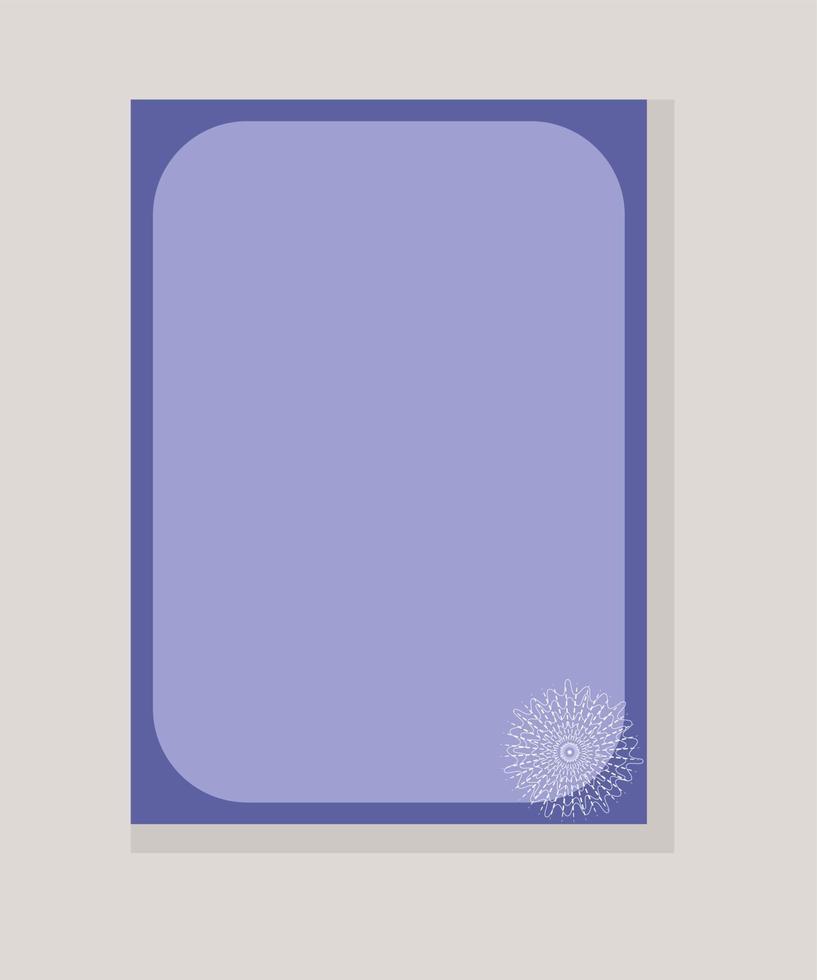 página cuaderno colorido cuaderno de bocetos púrpura, lila ilustración vectorial telaraña o cubierta de copos de nieve vector