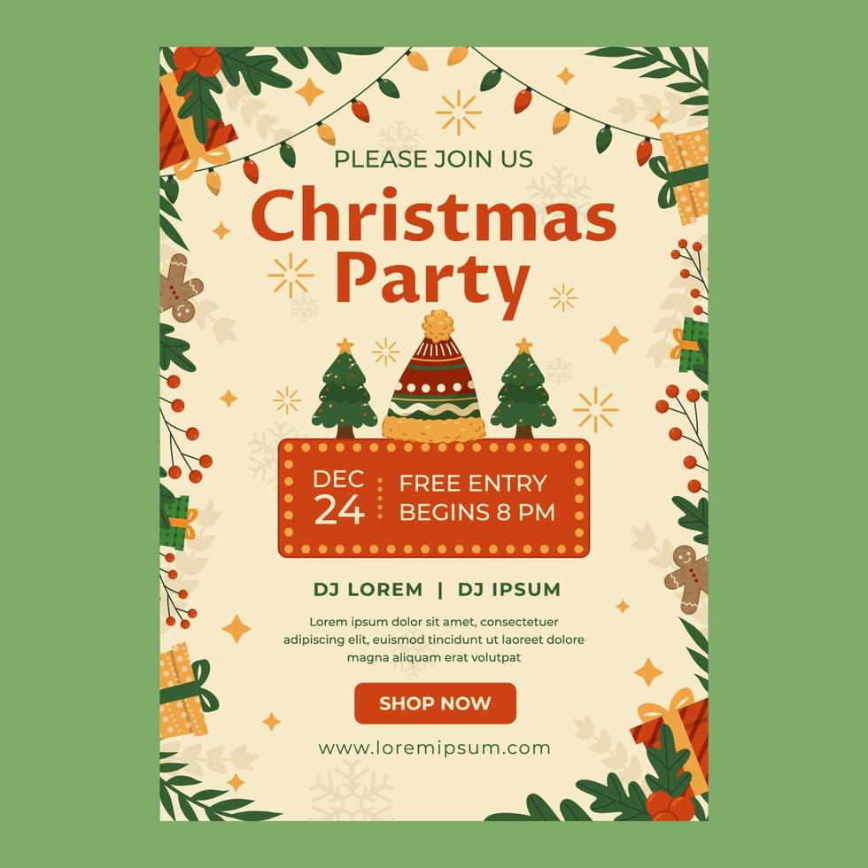 Christmas Party Poster vector