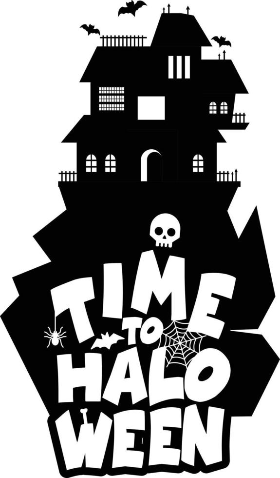 Halloween design with typography and white background vector