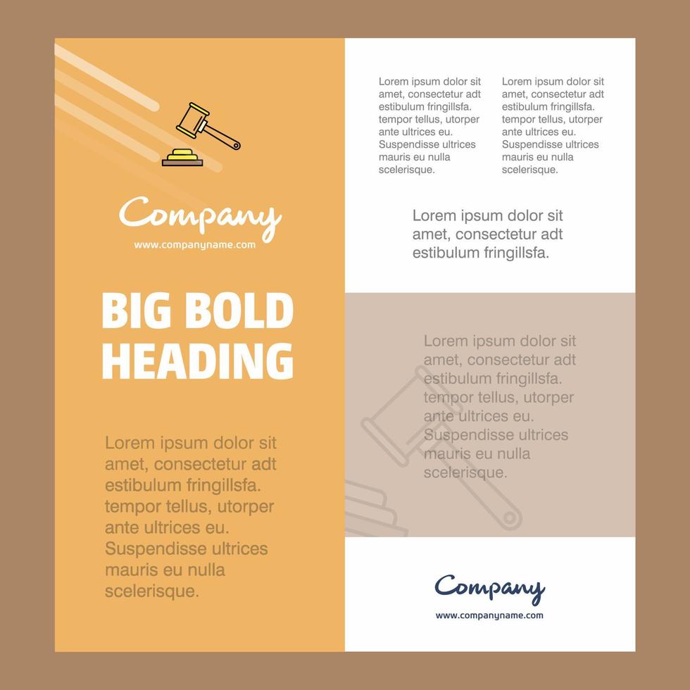 Hammer Business Company Poster Template with place for text and images vector background