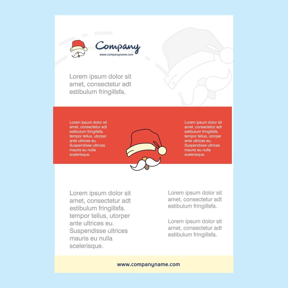 Template layout for Santa clause comany profile annual report presentations leaflet Brochure Vector Background