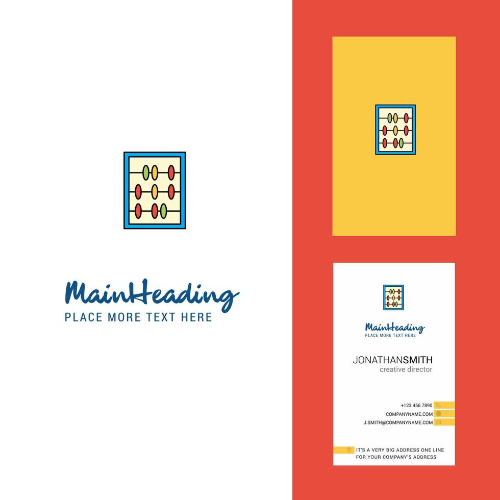 Abacus Creative Logo and business card vertical Design Vector