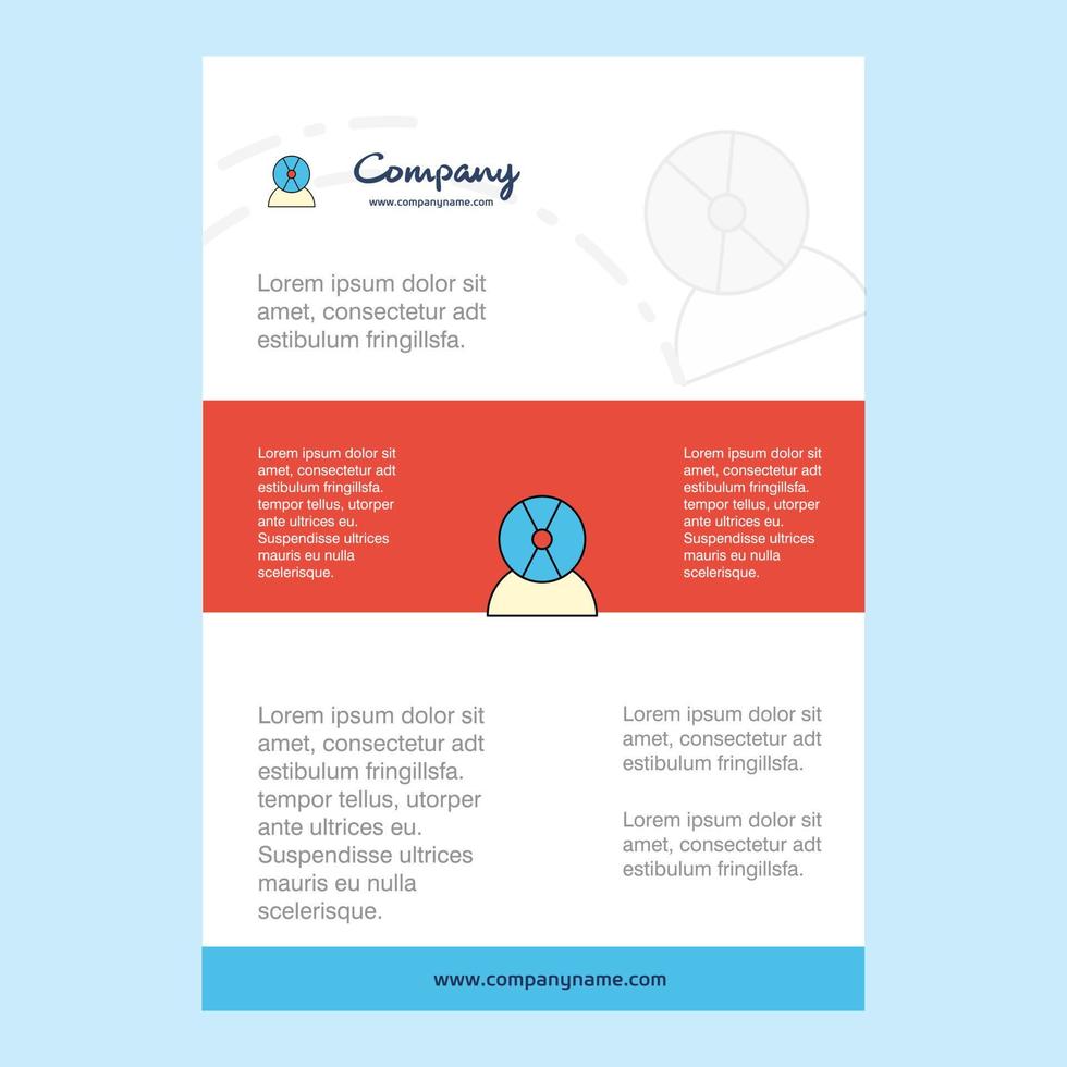 Template layout for Disk avatar comany profile annual report presentations leaflet Brochure Vector Background