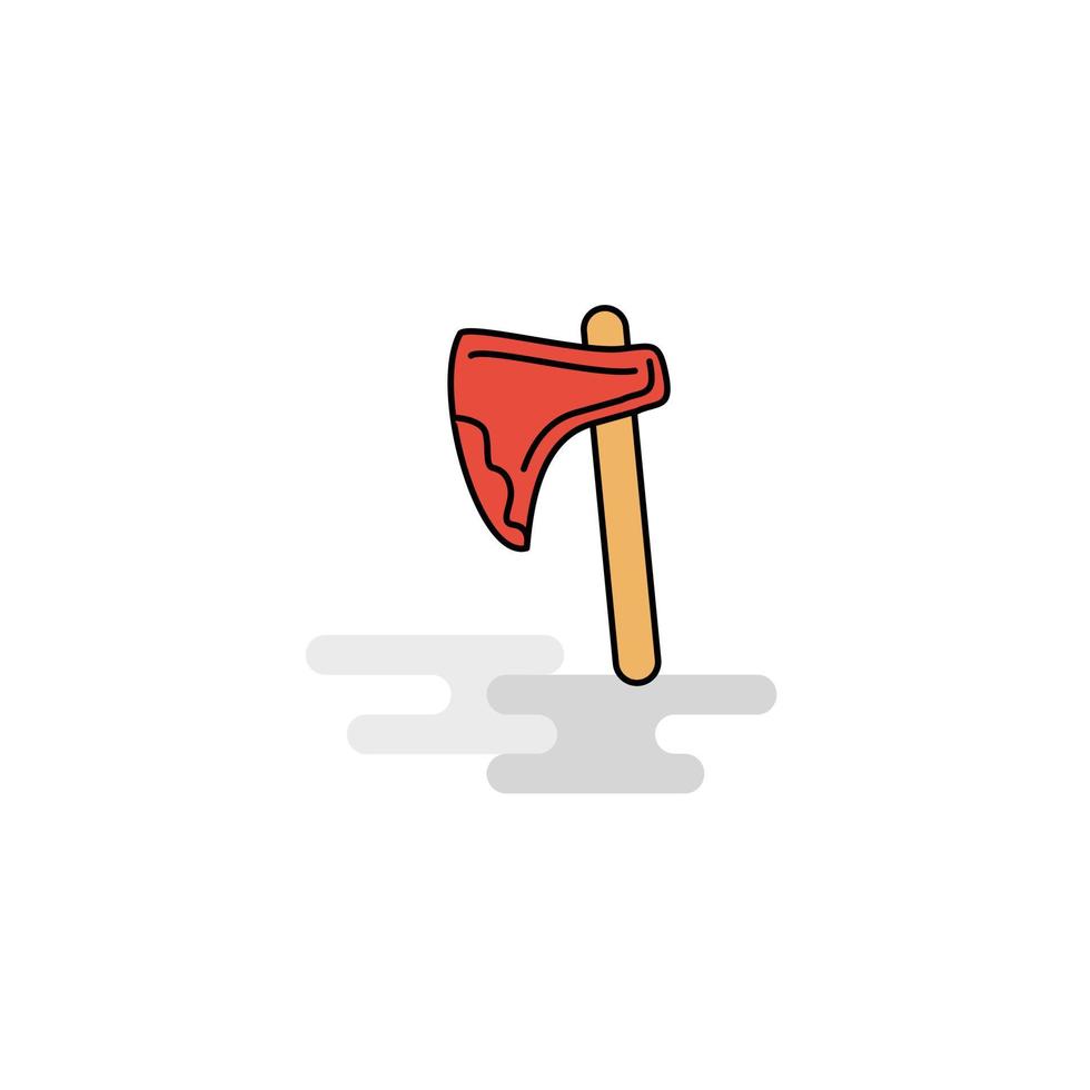 Flat Axe Icon Vector