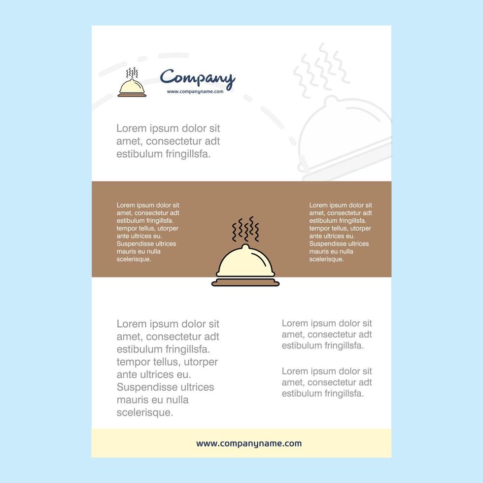 Template layout for Dish comany profile annual report presentations leaflet Brochure Vector Background