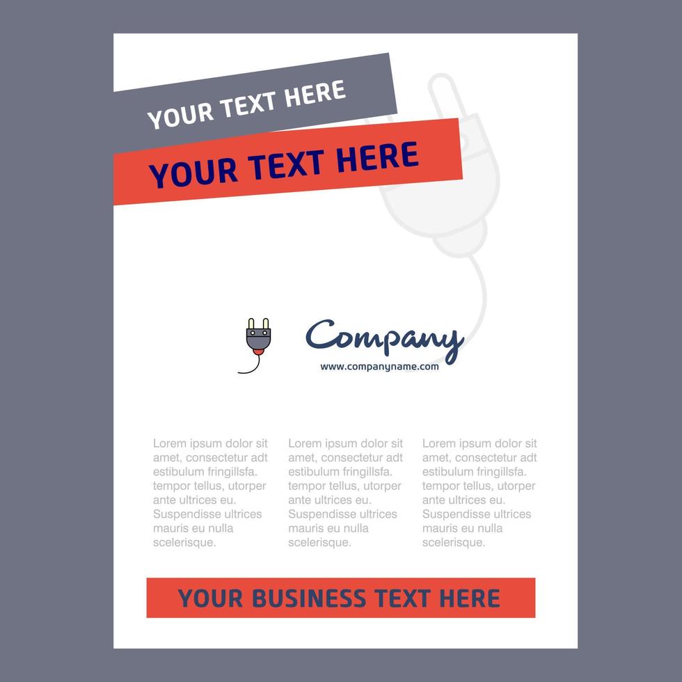 Plough Title Page Design for Company profile annual report presentations leaflet Brochure Vector Background