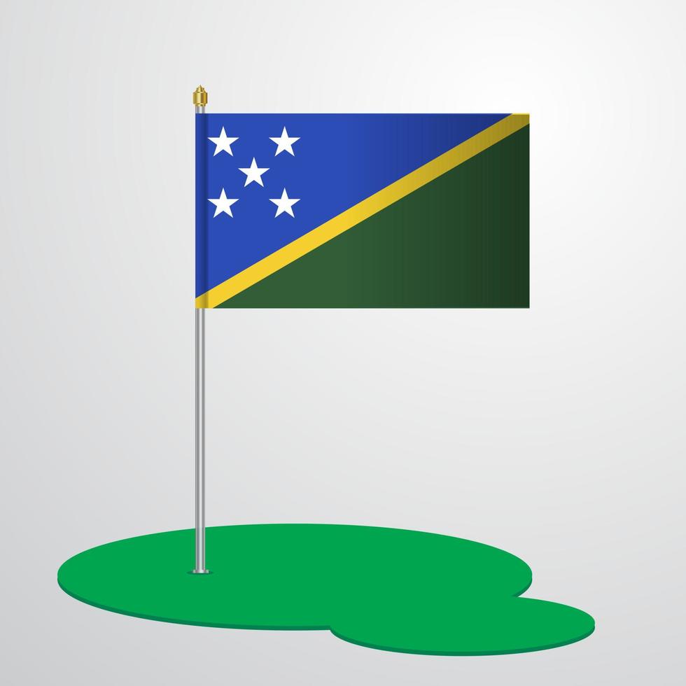 Solomon Islands Flag Pole vector