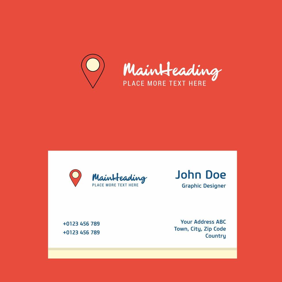 Location logo Design with business card template Elegant corporate identity Vector