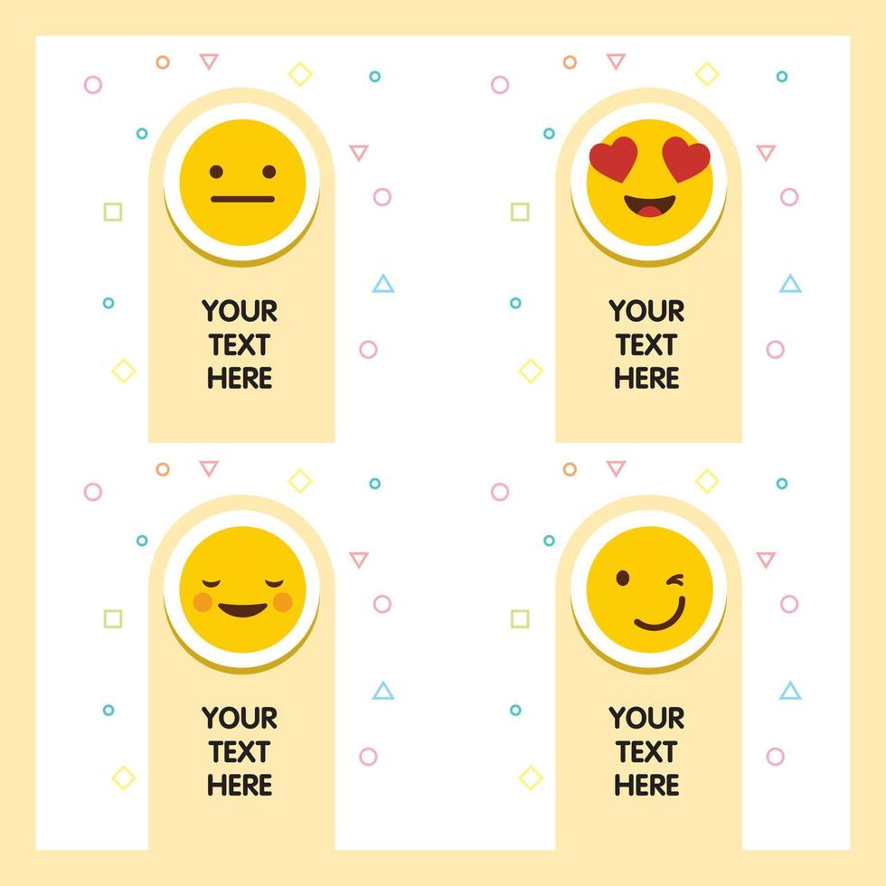 Emoji with your message design vector