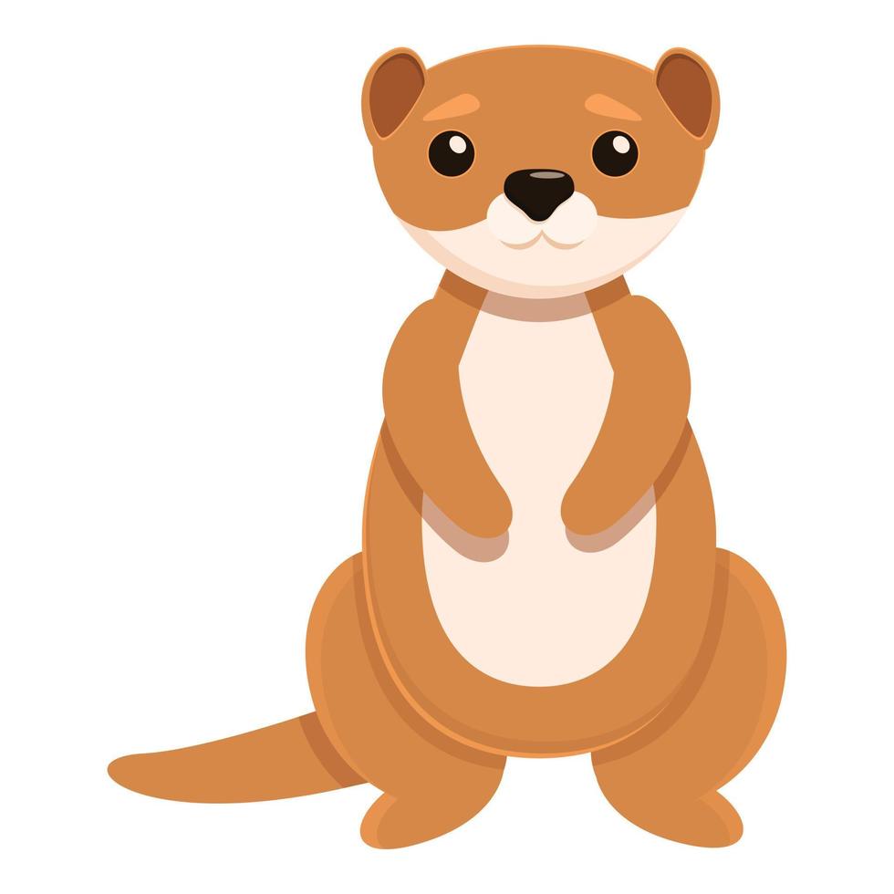 River mink icon, cartoon style vector