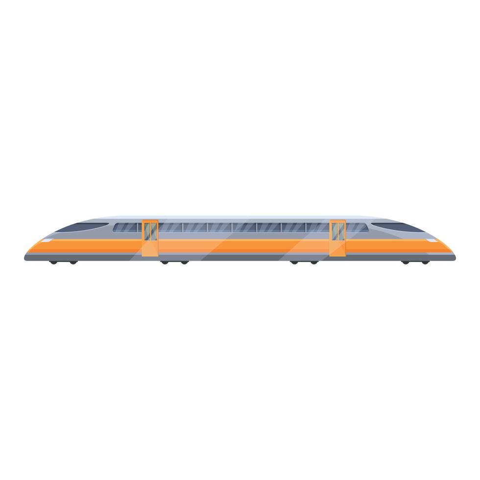 Electric high speed train icon, cartoon style vector