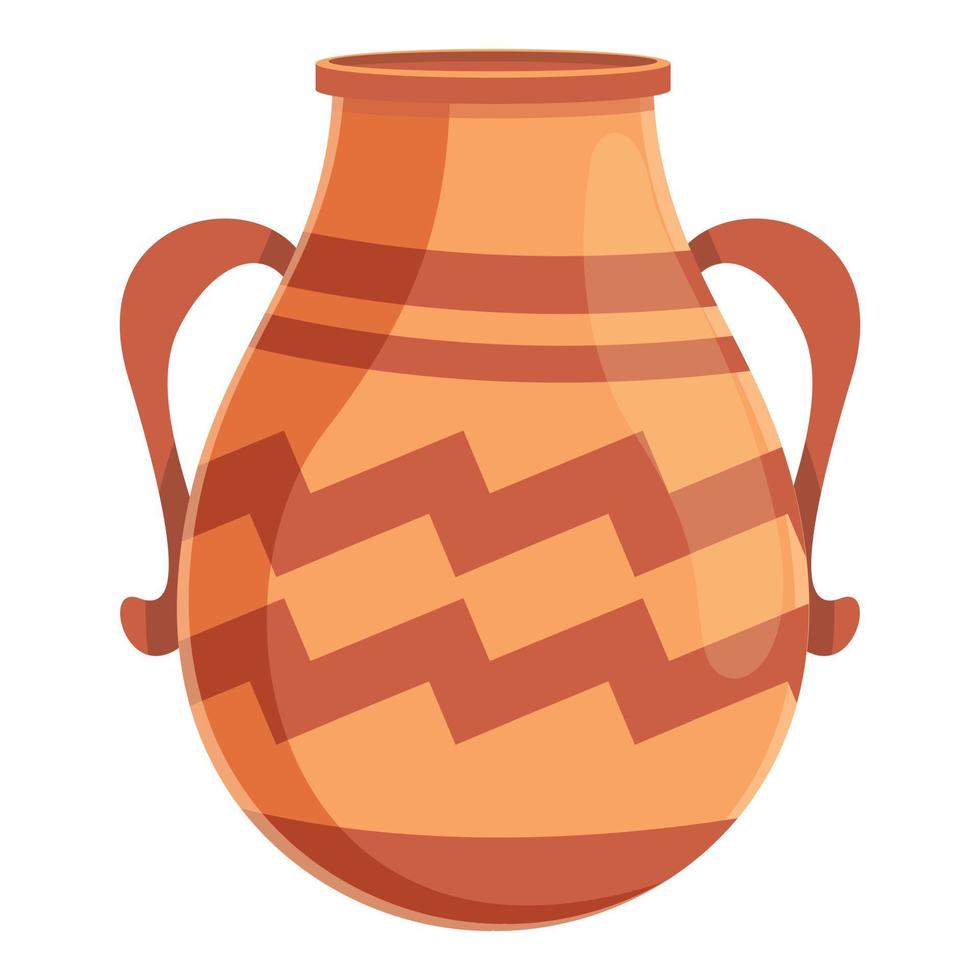 Amphora traditional icon, cartoon style vector