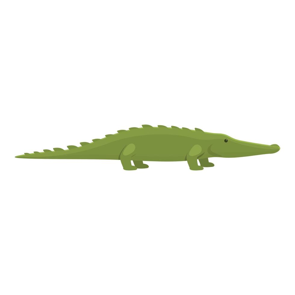 Safari crocodile icon, cartoon style vector