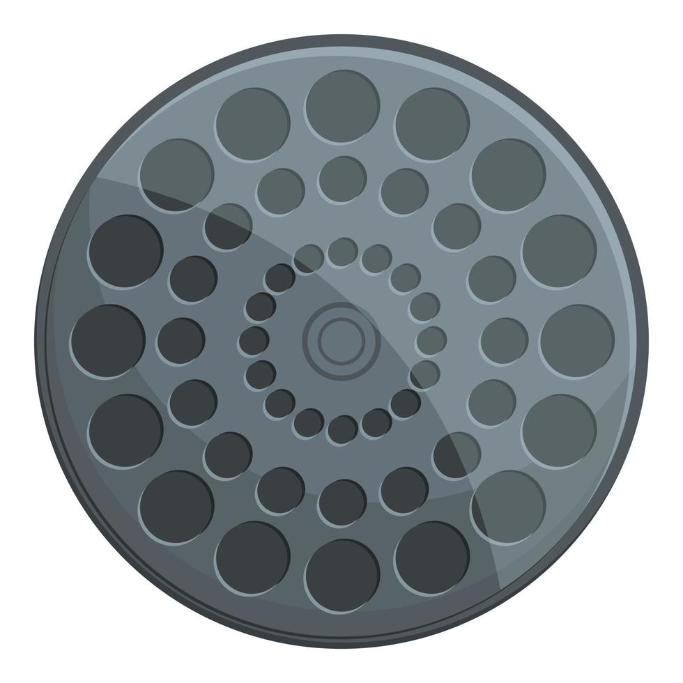Manhole icon, cartoon style vector