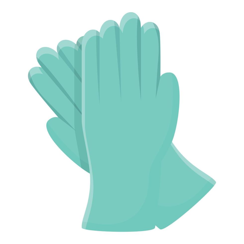 icono de guantes médicos de atención, estilo de dibujos animados vector