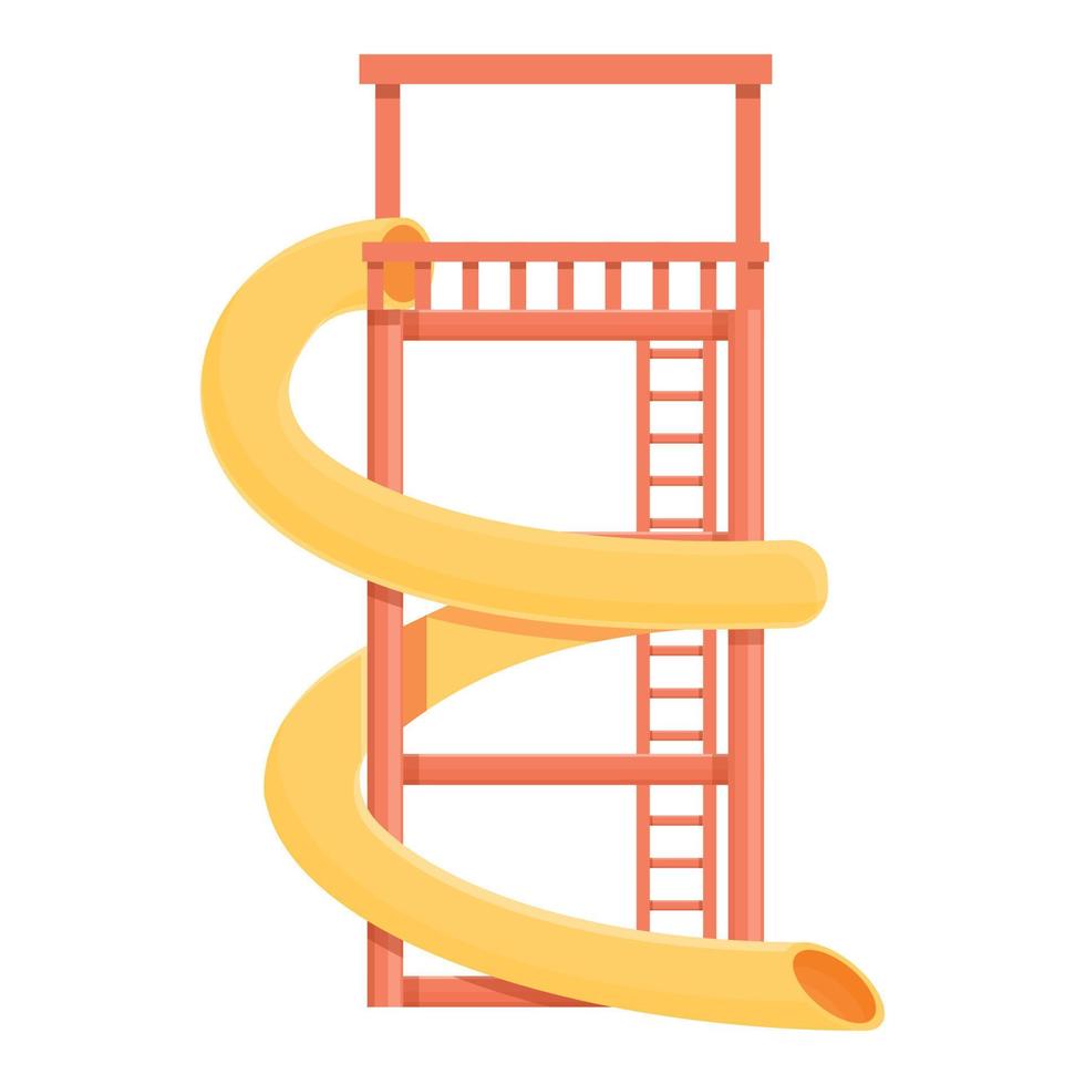 Water park stairs icon, cartoon style vector