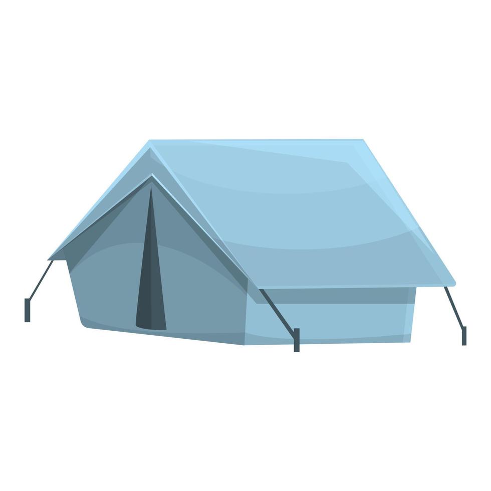 Camping tent icon, cartoon style vector