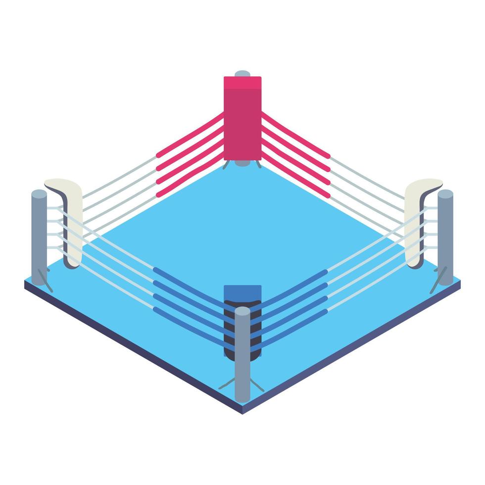 Boxing ring icon, isometric style vector