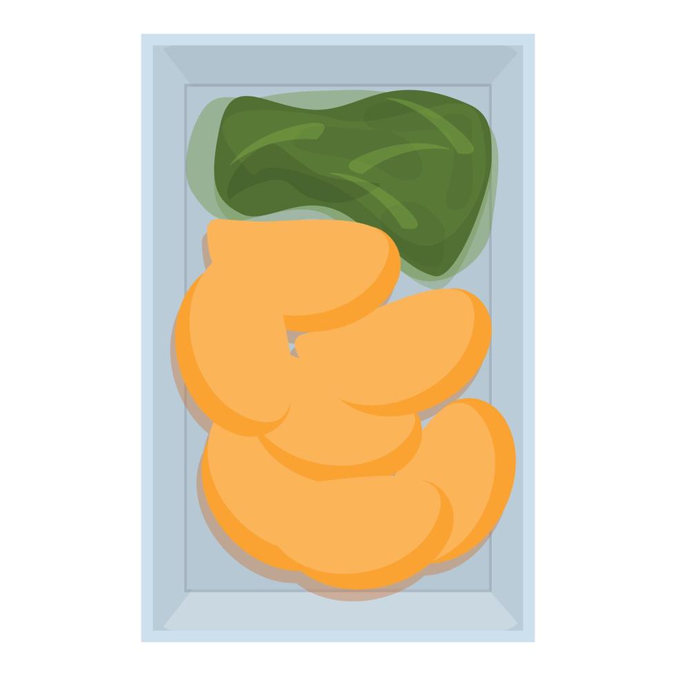 Airline food icon, cartoon style vector