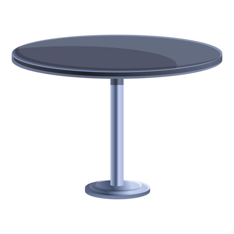 Steel table icon, cartoon style vector