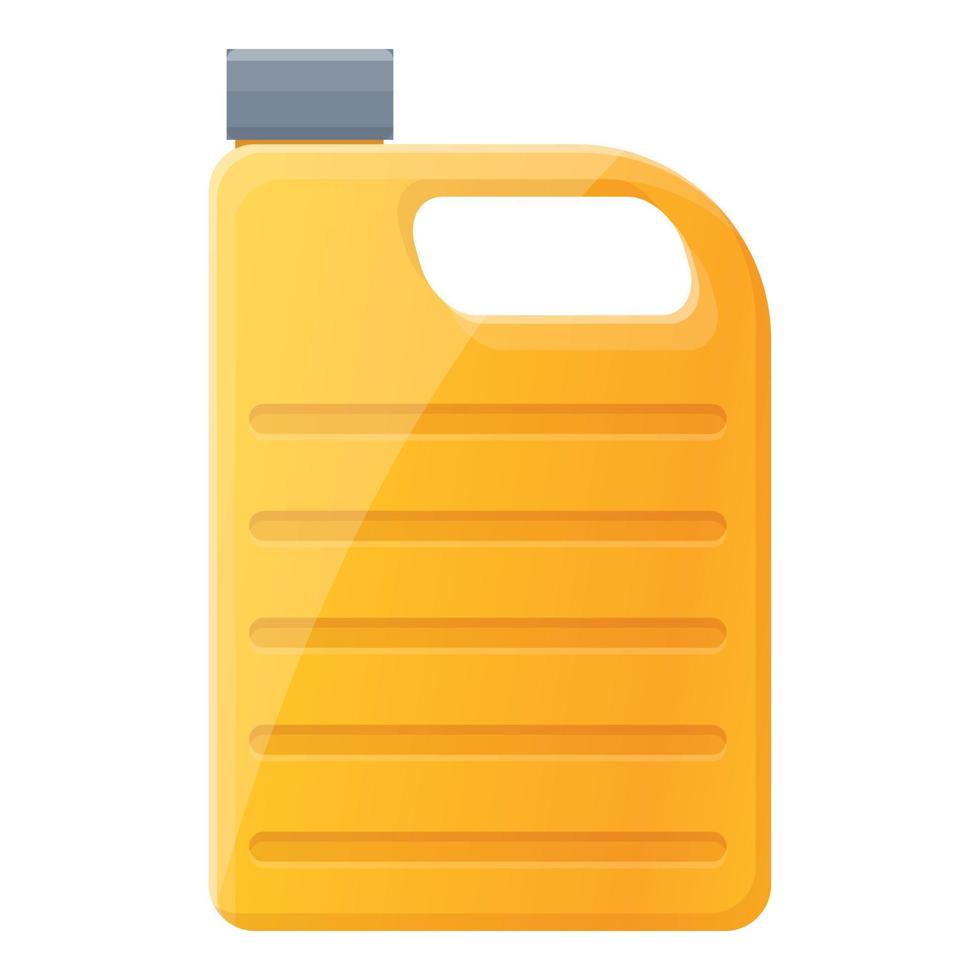 Canola oil canister icon, cartoon style vector