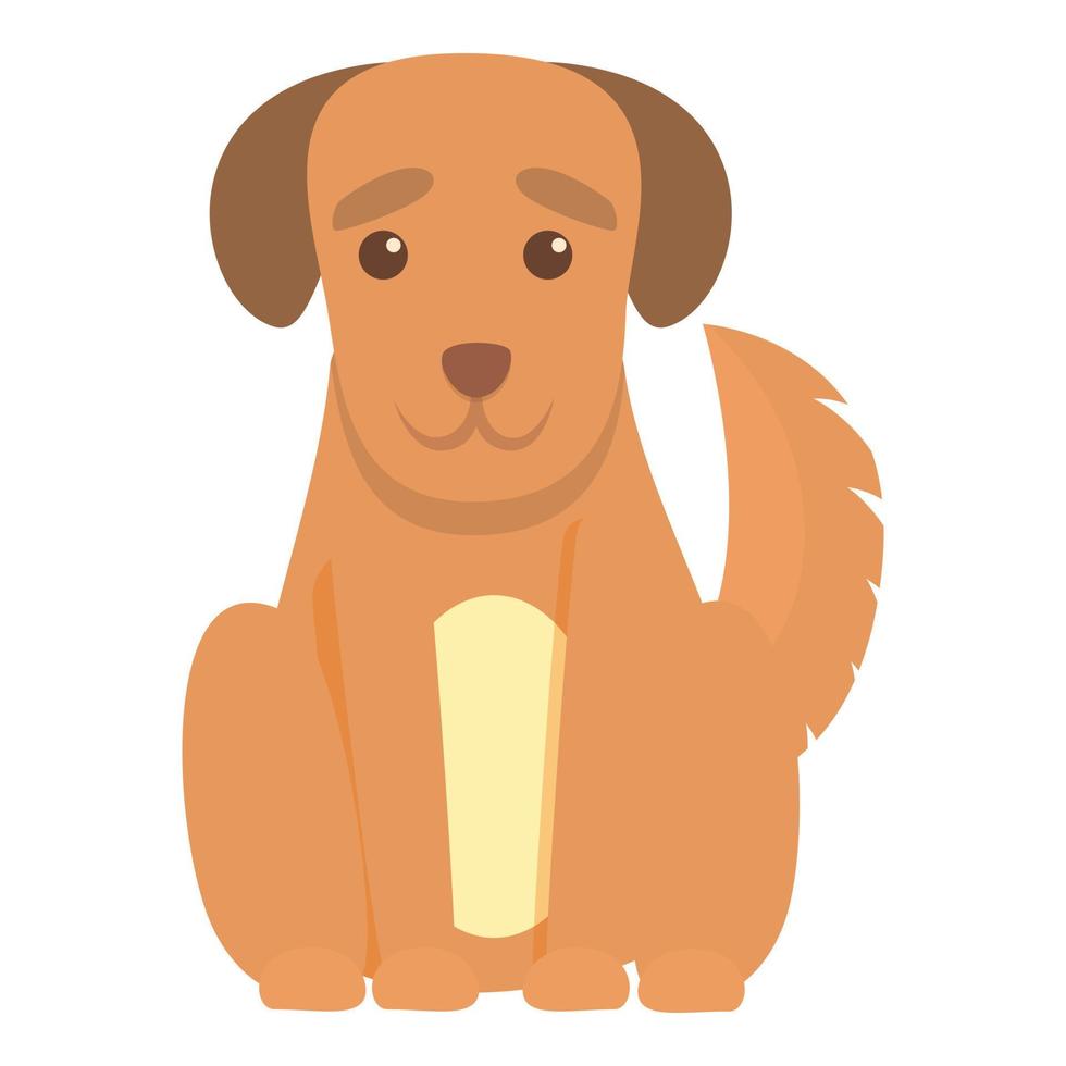 Playful dog mammal icon, cartoon style vector