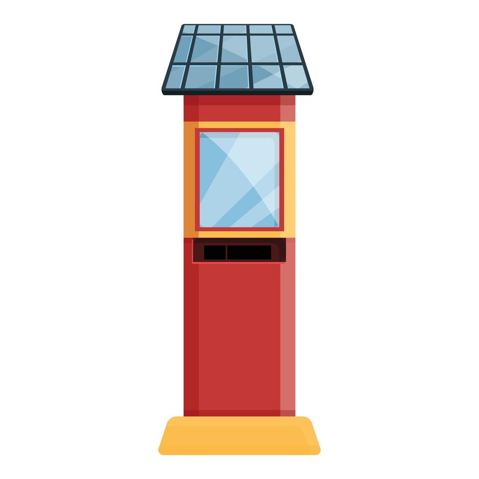 Paid parking tower icon, cartoon style vector