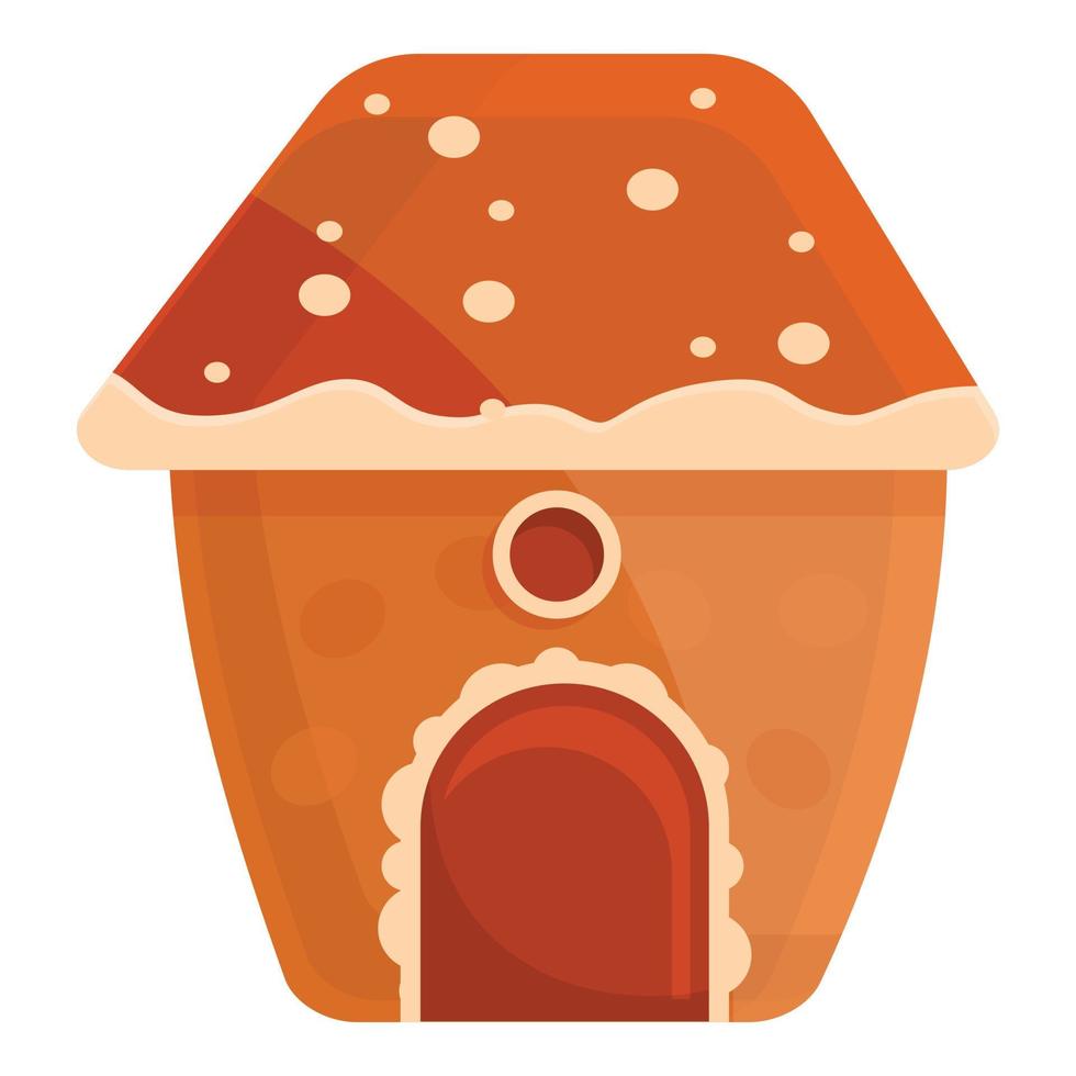 Biscuit gingerbread icon, cartoon style vector