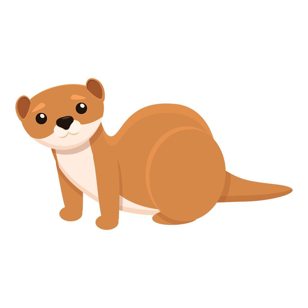Mink animal icon, cartoon style vector
