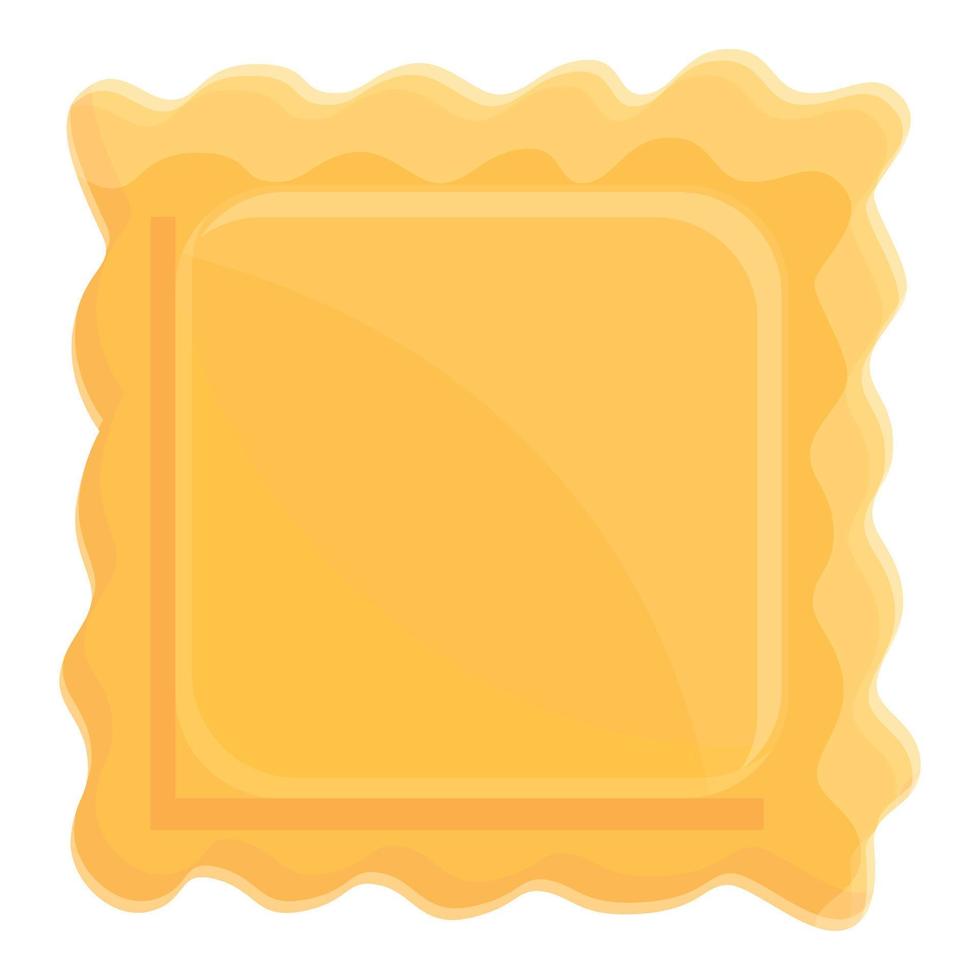 Raw ravioli icon, cartoon style vector