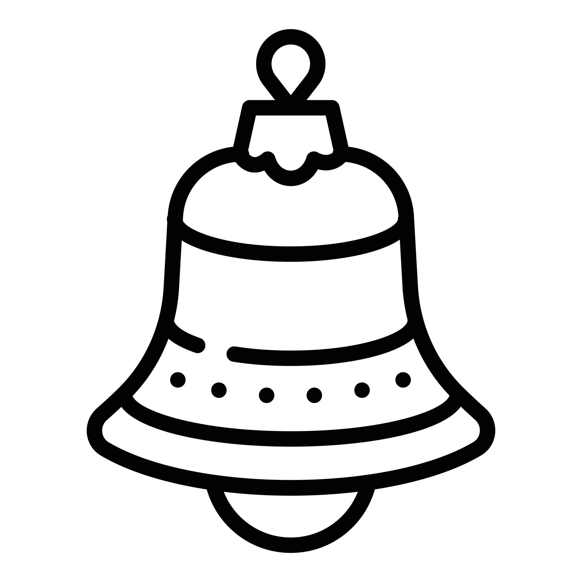 Christmas red bell tree toy icon, outline style 14316133 Vector Art at